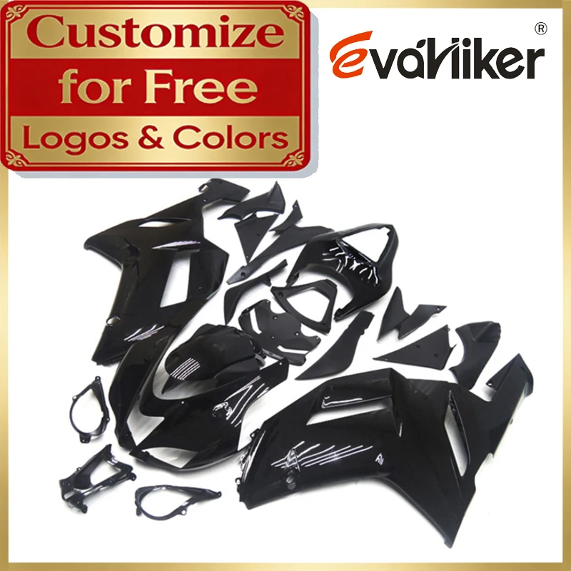

Motorcycle Fairing For Kawasaki ZX6R 2007 2008 black ZX636 07 08 ABS Plastic Injection Mold Customizable Colors