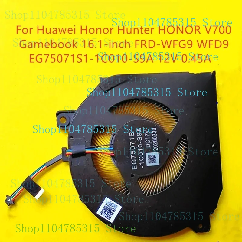 

New Original Laptop CPU Cooling Fan For Huawei Honor Hunter HONOR V700 Gamebook 16.1 FRD-WFG9 WFD9 Fans E G75071S1-1C010-S9A 12V