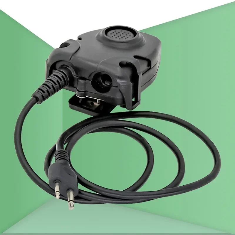 Tactical Headset Adapter PTT U94 PTT Icom Plug Compatible with Hunting Airsoft Headset