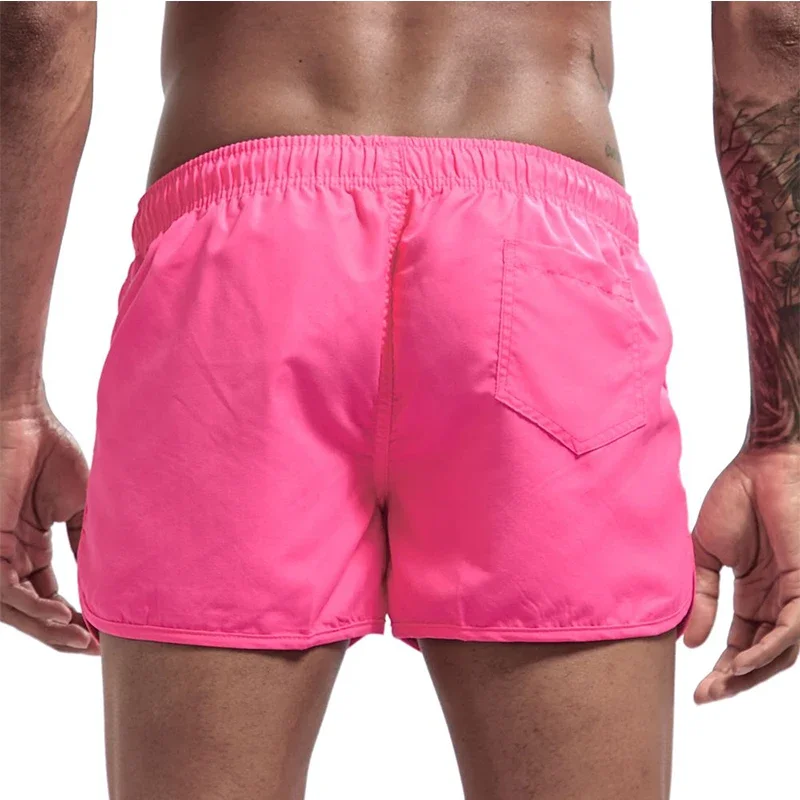 Men's With Pockets Breathable Quick Dry Drawstring Swim Shorts Bathing Suit Board Shorts Swim Trunks for Surfing Beach Summer
