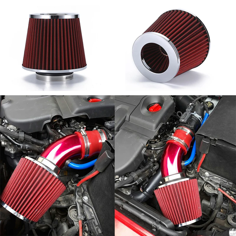 76/90/101mm Car Refitted Winter Mushroom Head Air Filter Intake Pipe Filter High Flow High Cold Air Intake Filter Pipe Kit