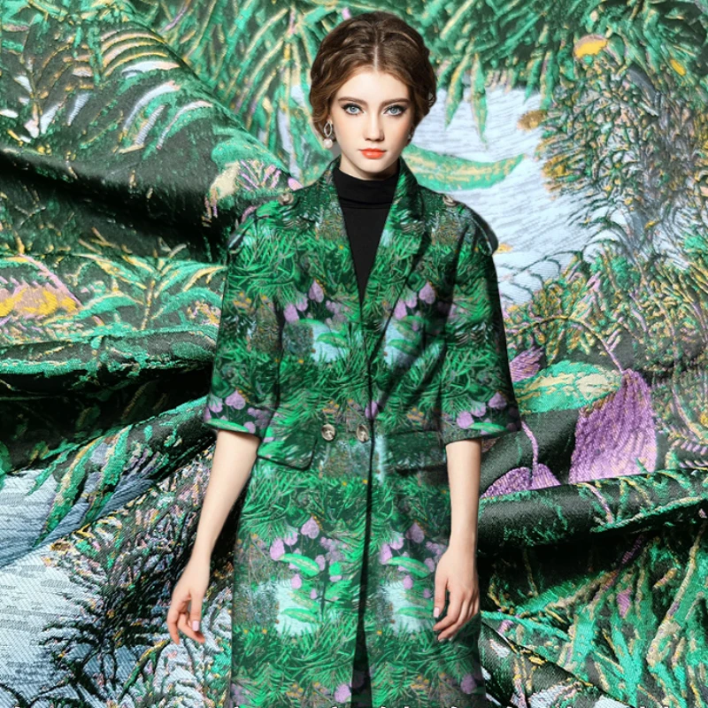 

Yarn-dyed Jacquard Windbreaker Fabric Dream Forest High-definition Tang Suit Brocade Clothes Handmade DIY Sew Per Meter