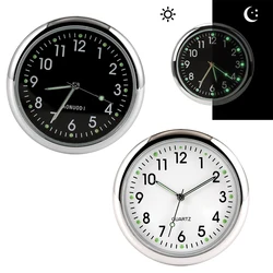 Luminous Mini Car Clock Dashboard Air Vent Stick-On Time Self-adhesive Clock Quartz Analog Watch Gauge Home Dercoration