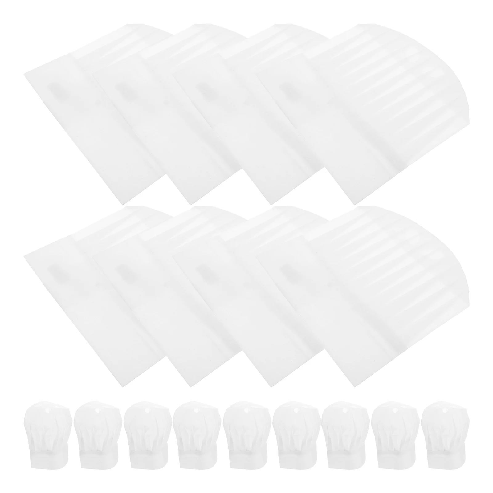 Gorro de Chef blanco alto de 20 piezas, gorro de cocina desechable no tejido, Unisex, panadero, Sushi, restaurante, Hotel, cocina, aire cómodo