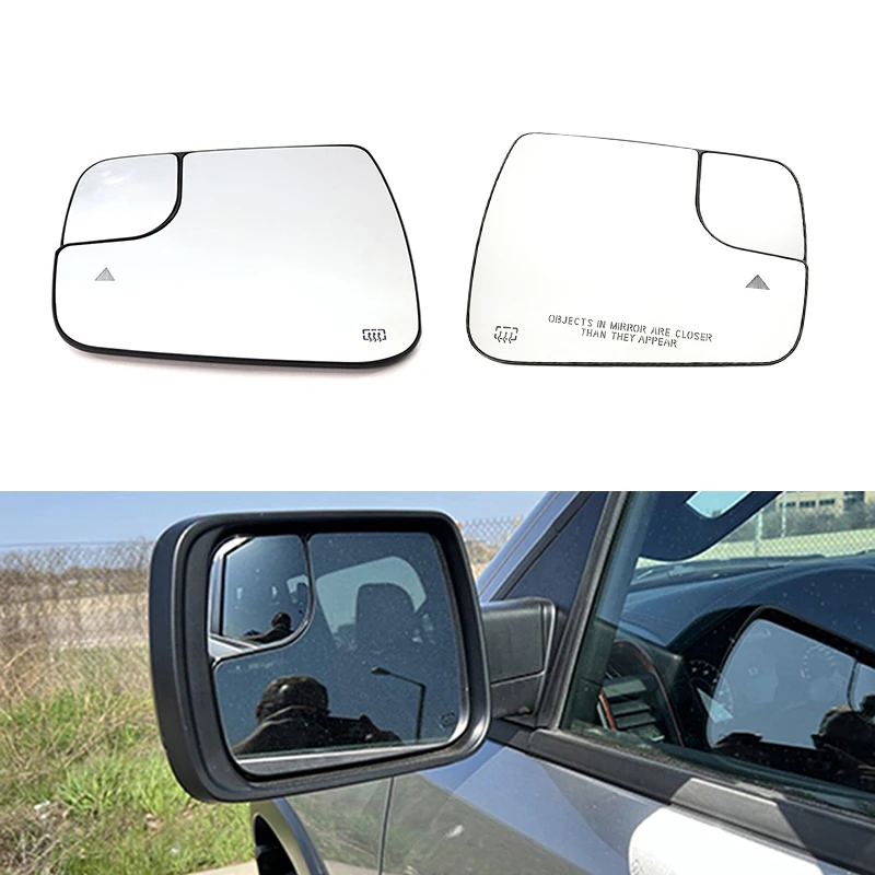 Car Front Door Side Rearview Mirror Glass Heated Blind Spot For Dodge Ram 1500 2500 2019 2020 2021 2022 68402036AA 68402095AA