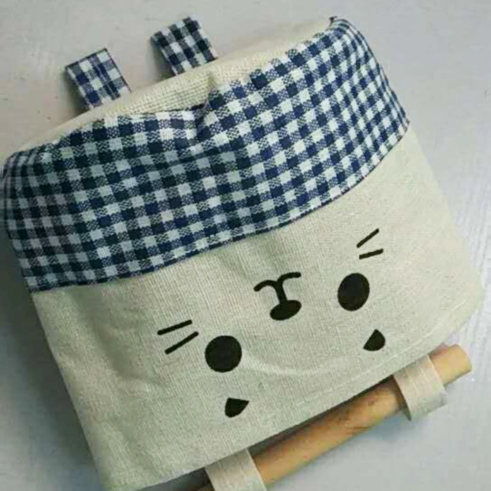 

Cotton Linen Hanging Storage Bag Retro Waterproof Organizer For Bathroom Wall Living Room Bedside Chair Armrest Multi
