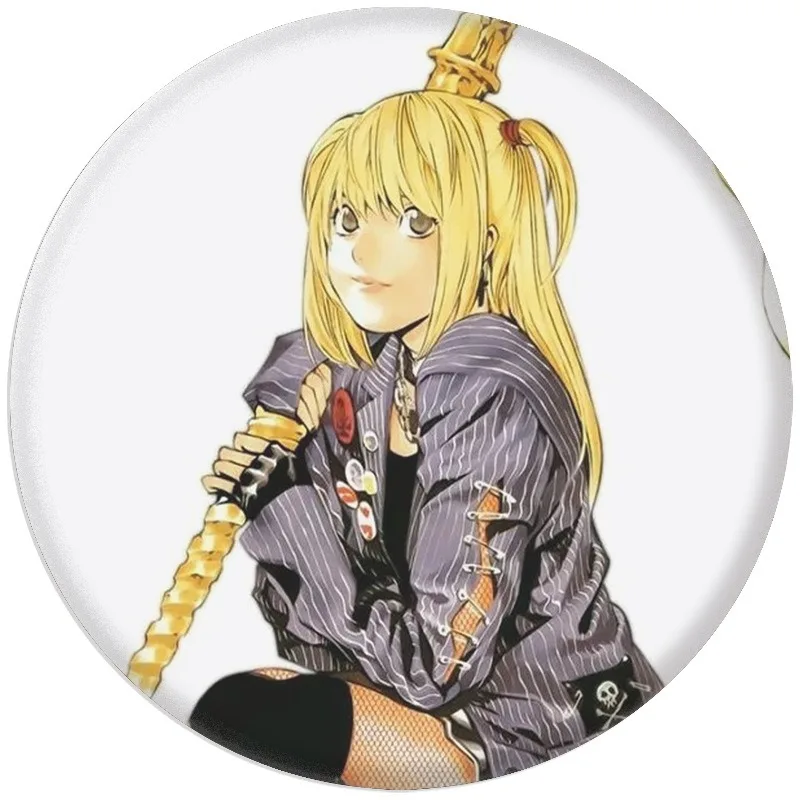 58mm Anime Death Note Enamel Pins Tinplate Round Brooch Cosplay Badge Backpacks Clothing Jewelry Fans Cosplay Accessories Gift