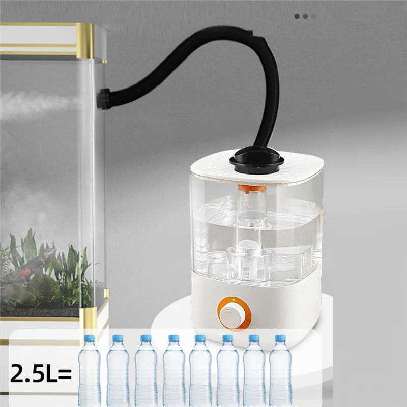 

A98E-Ultra Quiet Reptile Fogger Mister - 2.5L Capacity, No-Leak Water Tank Design, Suitable For EU