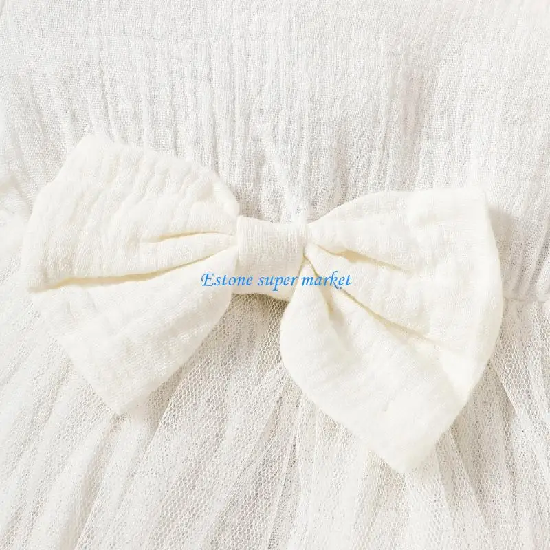 090B رومبير قطن ناعم وأنيق للفتيات الصغيرات مزين بالدانتيل وأكمام طويلة، تصميمات بأكمام طويلة، مريح لعمر 0 3 أشهر #5