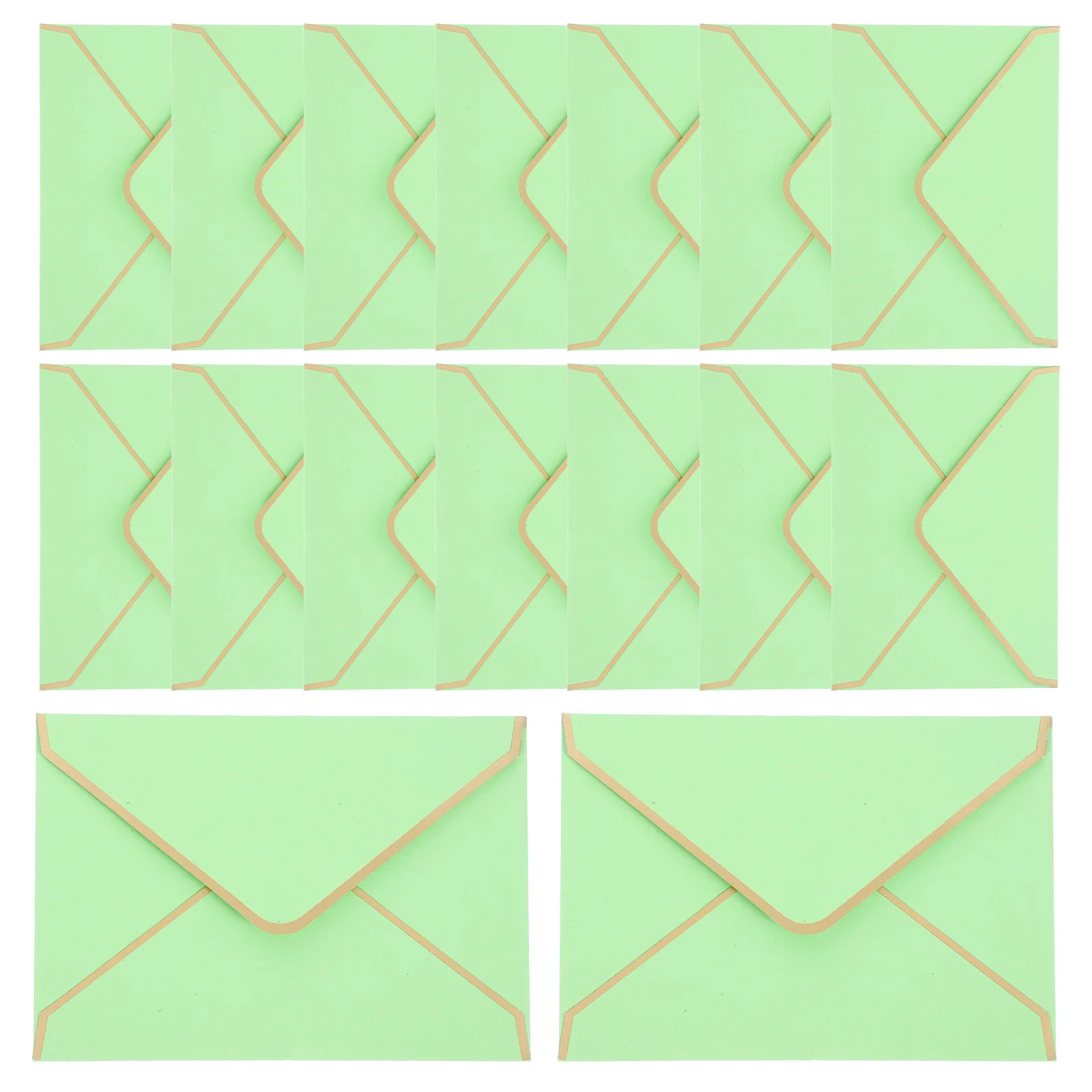 20Pcs Small Gold Rimmed Envelopes Premium Blank Invitation Envelopes for Business Name Cards Thank You Notes Festival Party