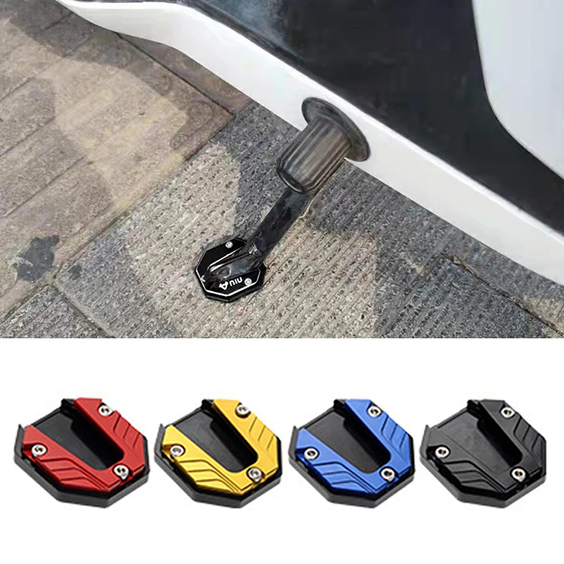 Universal Scooter Motorcycle Bike Kickstand Extender Foot Side Stand Extension Pad Support Plate Anti-skid Enlarged Base view 4