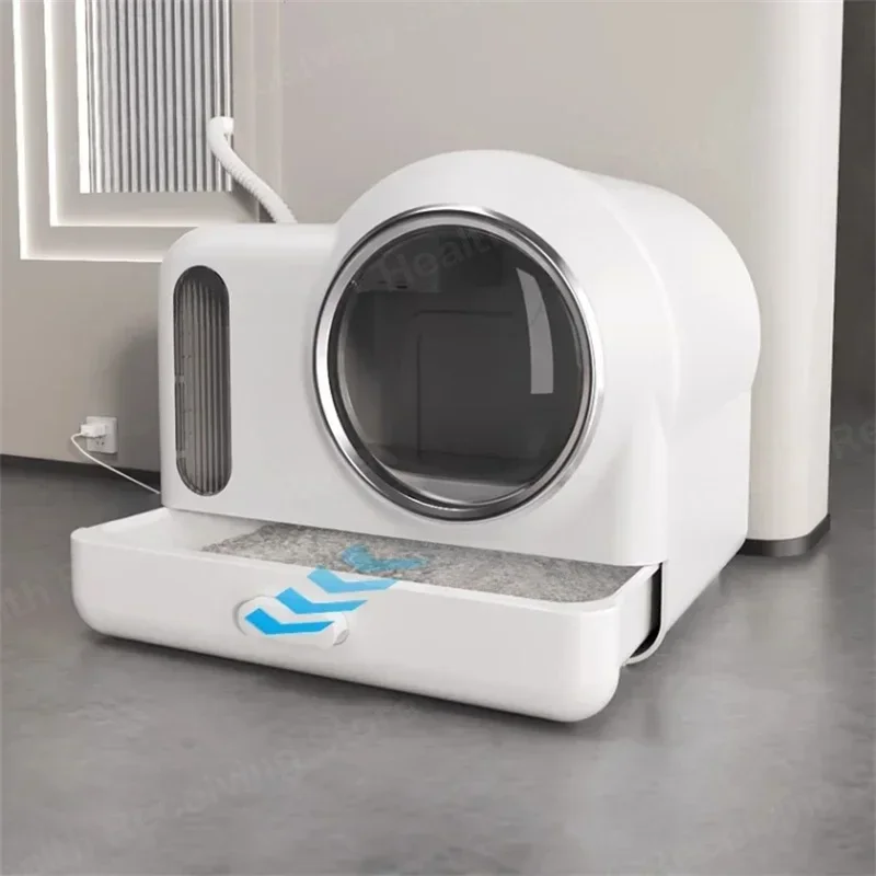 Fully Enclosed Cat Litter Box Automatic Deodorization System  Drawer Type Large Capacity Cat Bedpans Splashproof Sandbox for Cat