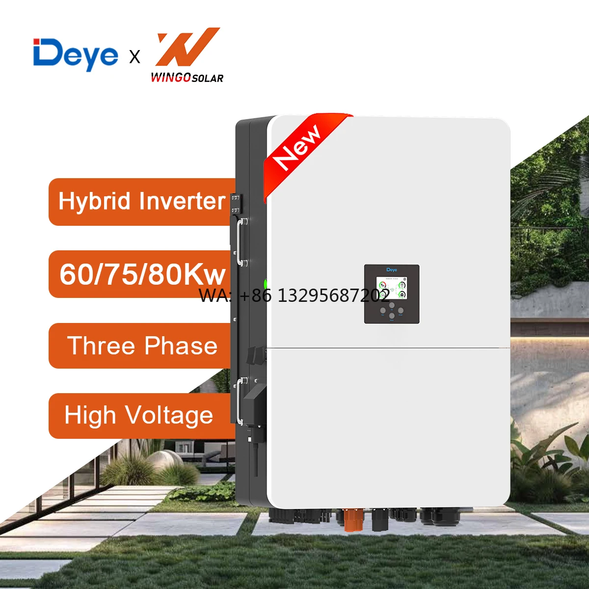 Deye Good Quality Sun-80K-Sg01Hp3-Eu-Bm4 75 Kw 80Kw 3 Phase Hybrid Inverter