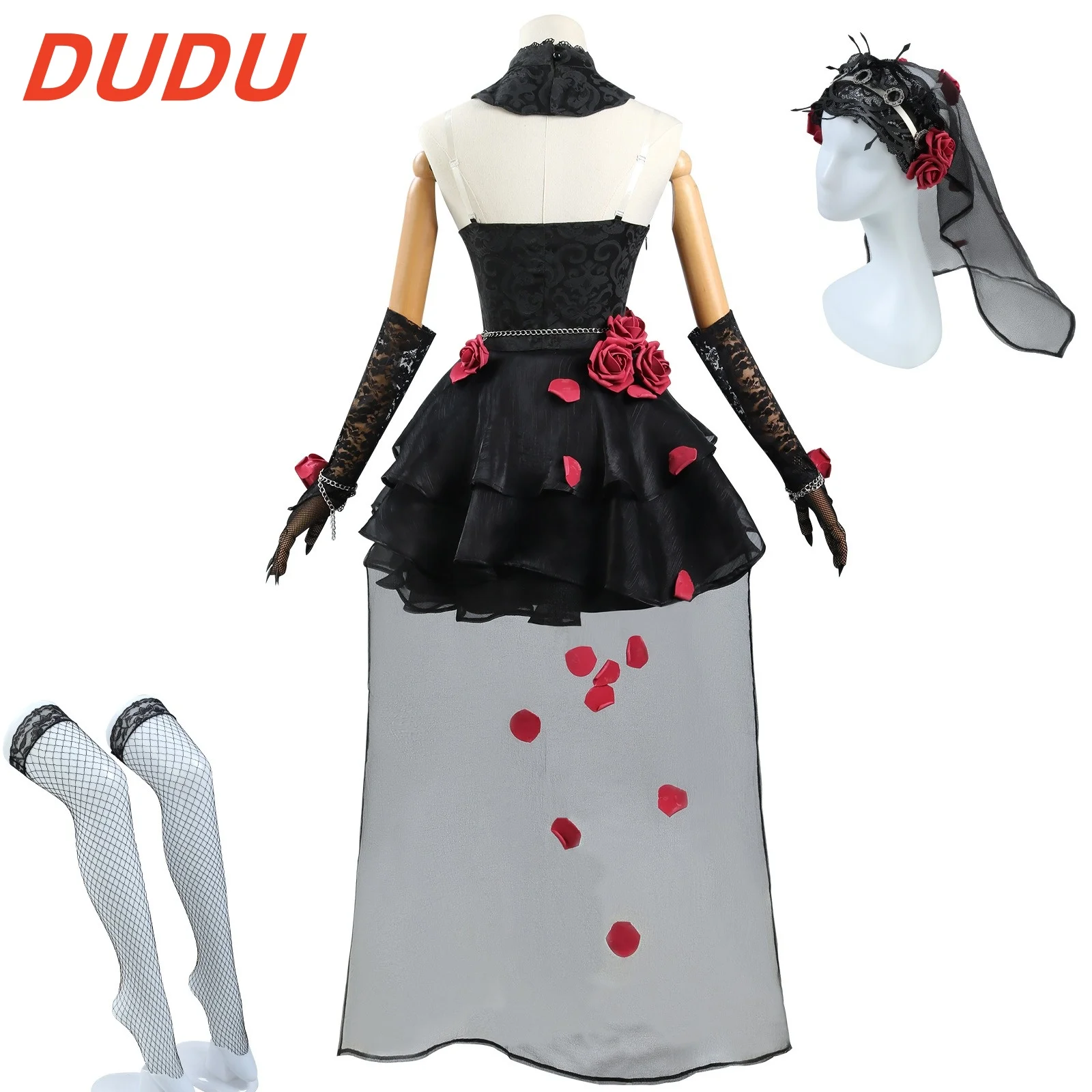 زي تنكري لعالم النفس ، فستان زفاف مصاص دماء ، لوليتا الهالوين ، هوية ليلية أبدية V ، عروس قوطية ، متوفرة بالمخزون