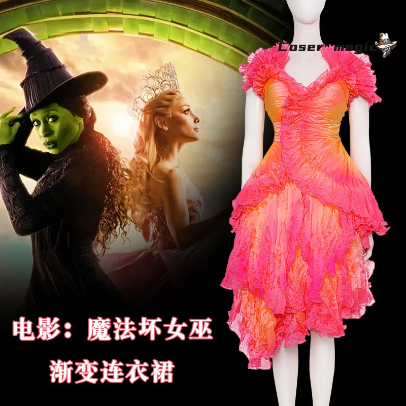 

Wicked‌ Cosplay Costume Gradient Dress Uniform Halloween Carnival Party Christmas Play Role Clothes Clothing for Women