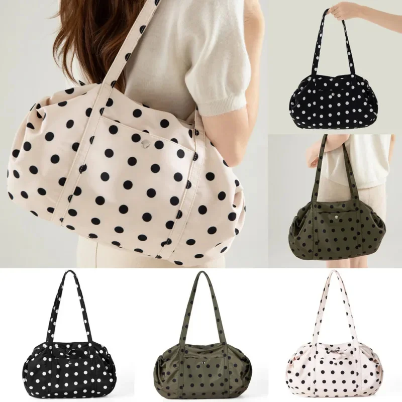 

Дорожная сумка Wave Point Y2K Design Tote Bag Корейская универсальная ручная сумка через плечо большой емкости Сумка через плечо Подарки Новинка