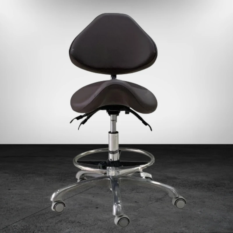 

Stylist Salon Barber Chair Wheels Beauty Modern Rolling Barber Chairs Hairdresser Mobile Taburete Con Ruedas Salon Furniture HD