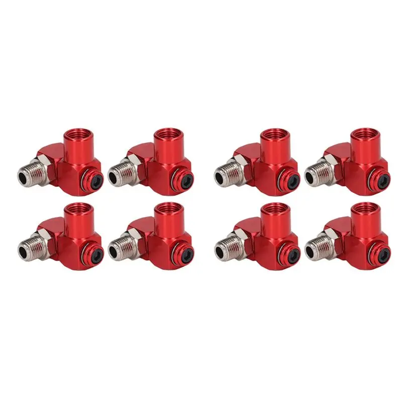 ABWZ-8Pc 360 Degree Swivel Air Hose Connector 1/4In NPT Industrial Air Fittings Pneumatic Tool Adapter Air Hose Joint Coupler
