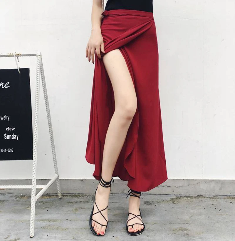 Solid chiffon burgundy