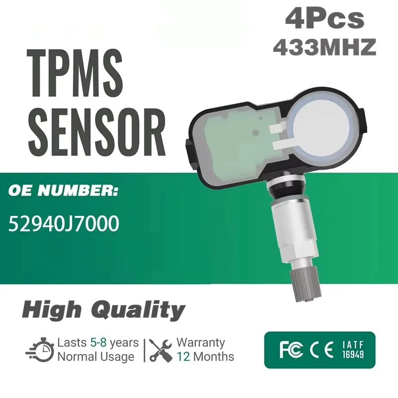 

433MHz TPMS Tire Pressure Sensor for KIA Ceed Ceed SW K3 K3EV K3S Pro Ceed XCeed Forte Cerato TPMS Tire Pressure 52940J7000