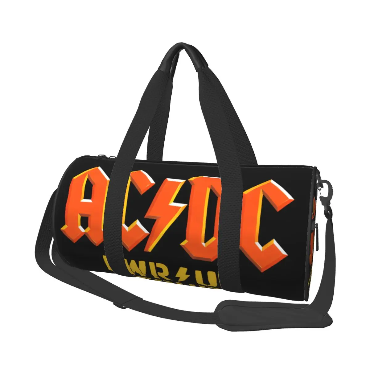 Sports Bags Music AC-DCS Band Training Gym Bag Large Retro Handbags Men Pattern Oxford Fitness Bag