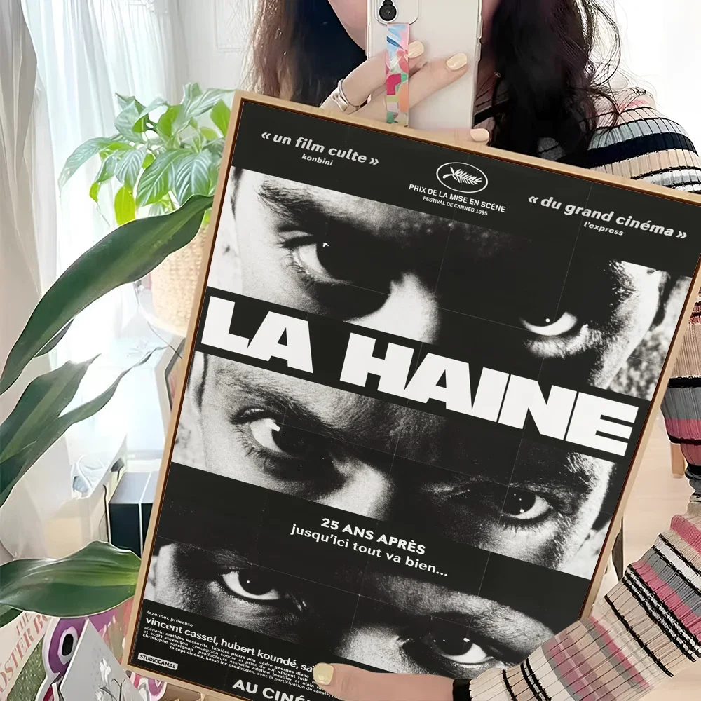 Movie La Haine Poster Sticky HD Quality Wall Art Retro Posters for Home Kawaii Room Decor