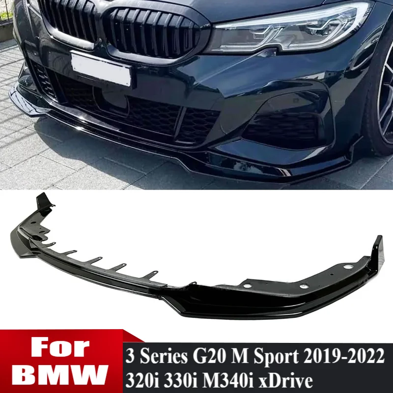 

Bumper Lip For BMW G20 G21 320i 330i M340i xDrive 2019-2022 M Performance Style Car Front Bumper Splitter Diffuser Spoiler