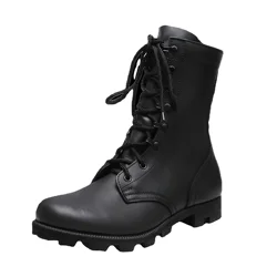Custom Ghana Panama Black full leather combat combat shoes jungle waterproof men's tactical tactical boots