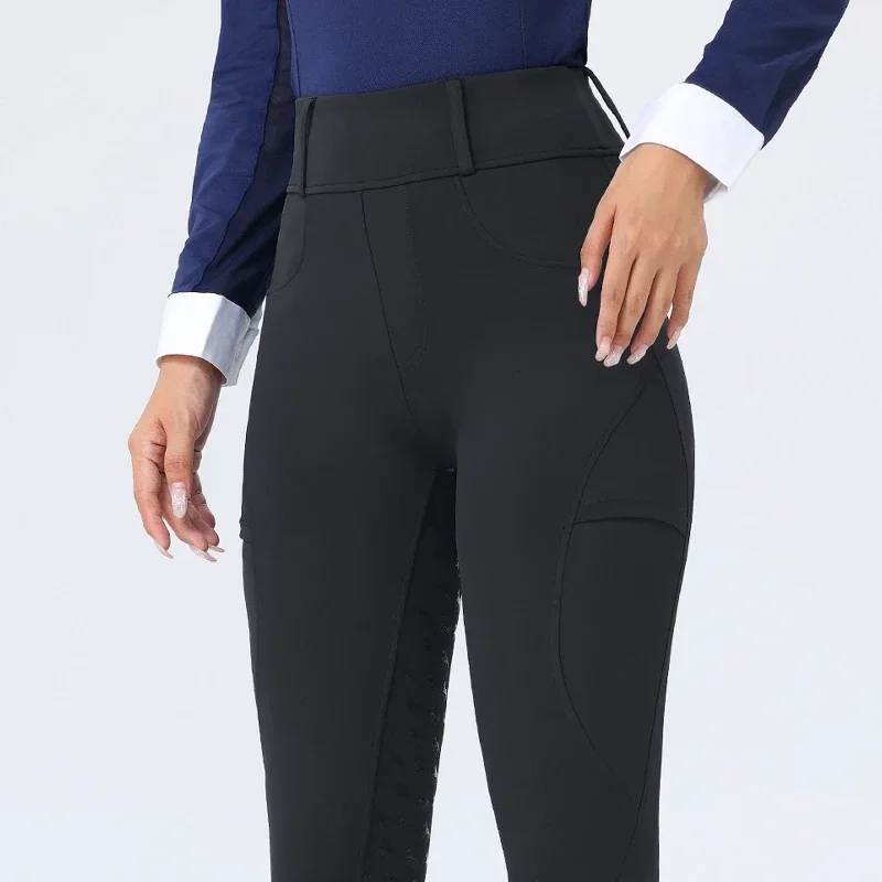 Culotte équestre complète en silicone pour femmes, collants d'équitation anti-boulochage, leggings Jodhpur, pantalons, vêtements équestres