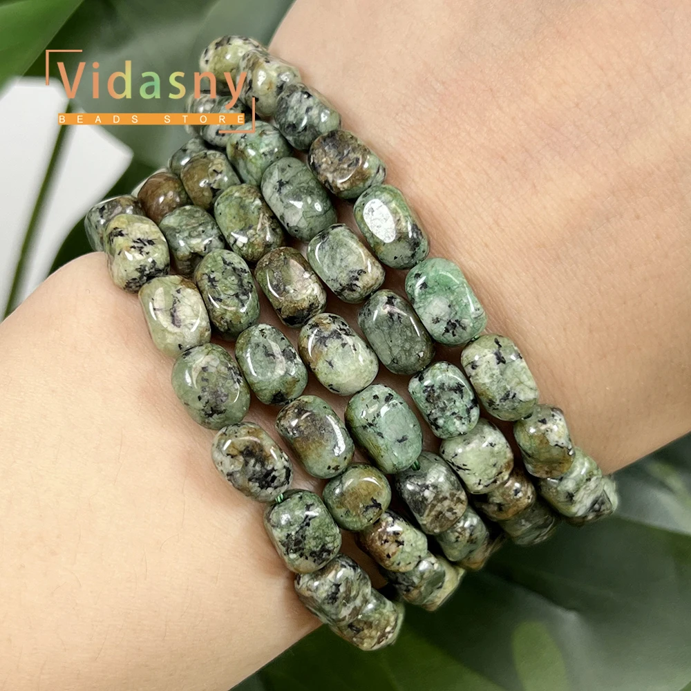 8-10mm Natürlicher Afrikanischer Türkis Stein Unregelmäßige Ovale Lose Perlen für Schmuckherstellung DIY Armbänder Zubehör – Detail 8