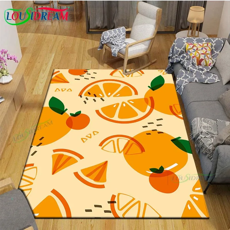 Fashion Various Fruit Wallpaper Printed  Carpets Living Room Bar Area Rug  Bedroom Mats Yoga Mat Large Outdoor Carpet Decor