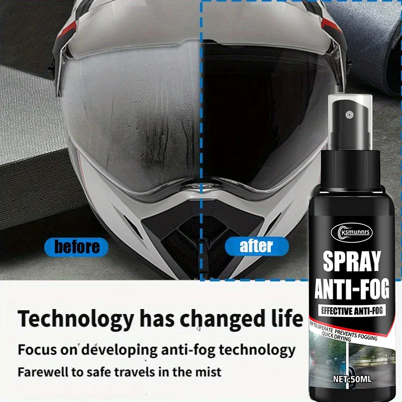 Motorcycle Universal Car Glass Rainproof Coating, Anti-Fog Spray for Car Windshields, Rearview Mirrors, Glasses, and Helmets