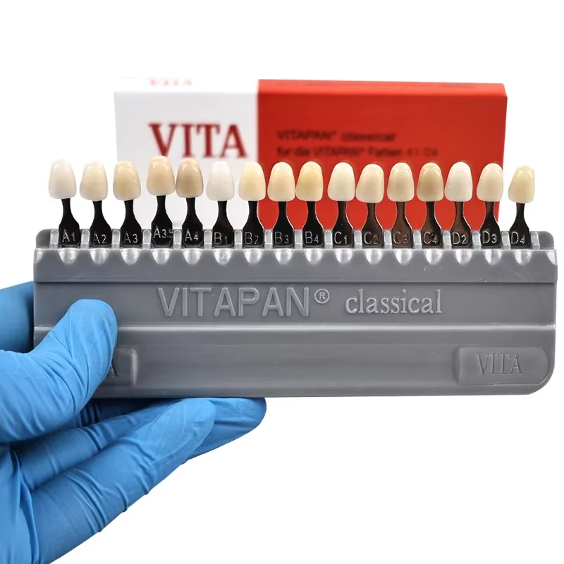 vita-guia-de-sombra-de-dentes-16-cores-equipamento-classico-de-odontologia-porcelana-de-merlan-modelo-de-dente-vitapano-placa-colorimetrica