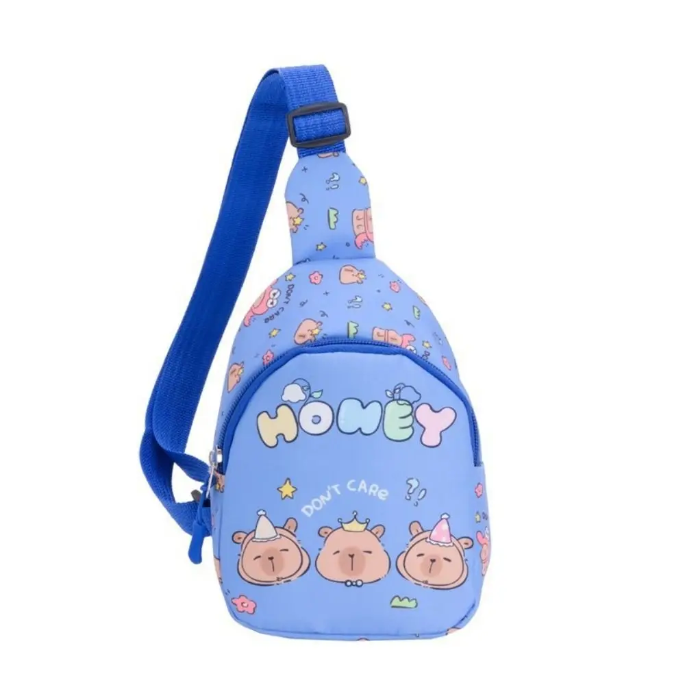 Cartoon Capybara Print Capybara Chest Bag Large Capacity Multi-function Shoulder Messenger Bag Backpack Gift