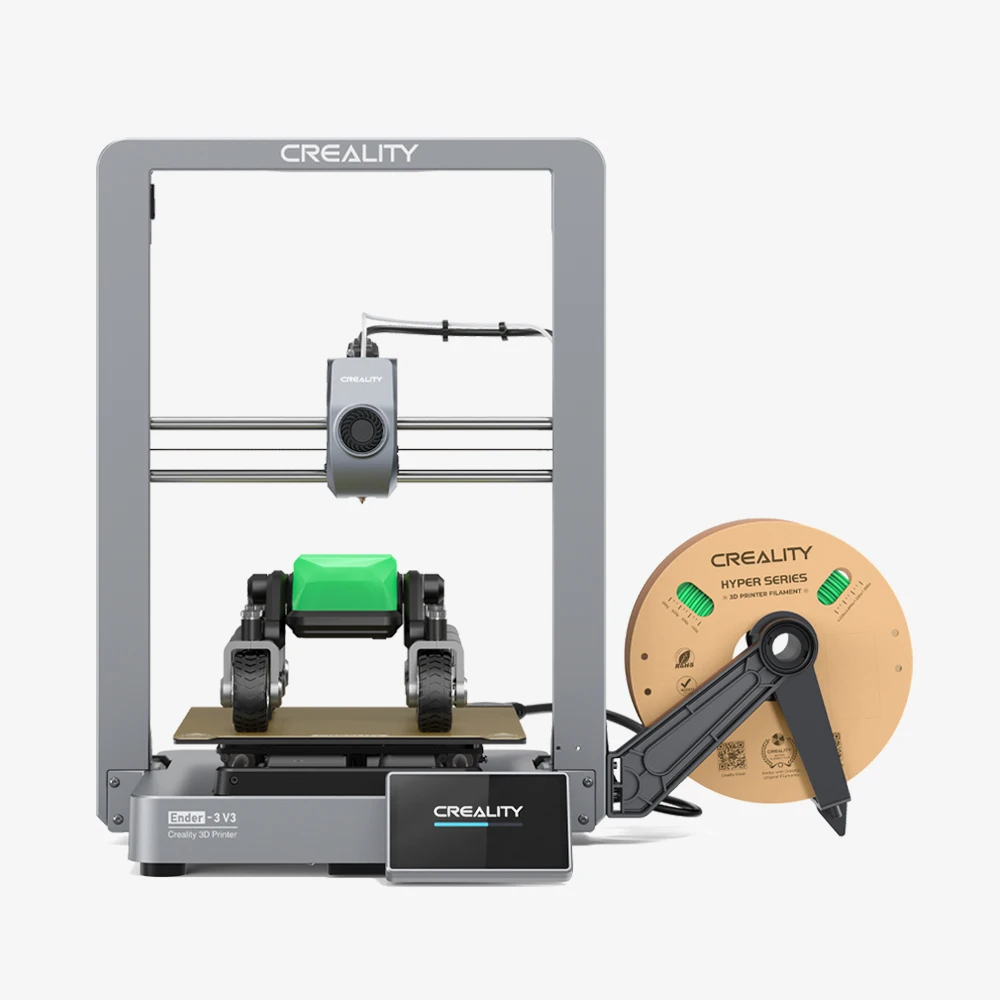 طابعة CREALITY Ender-3 V3 ثلاثية الأبعاد 600 مم/ثانية أقصى سرعة الطباعة CoreXZ نظام الحركة جميع المعادن المزدوجة Z-Axis بناء الفحص الذاتي