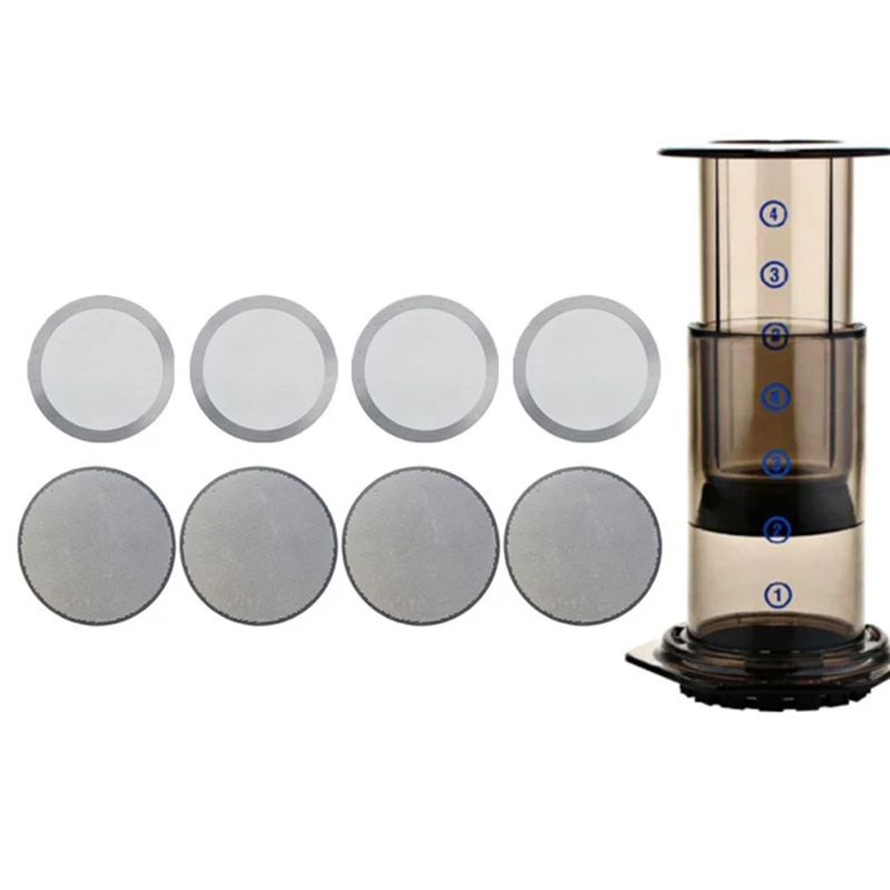 2PCS Aeropress Coffee Maker Filter Stainless Steel Disc Metal Ultra Filter For Aeropress Coffee Maker Kitchen Coffee Accessories