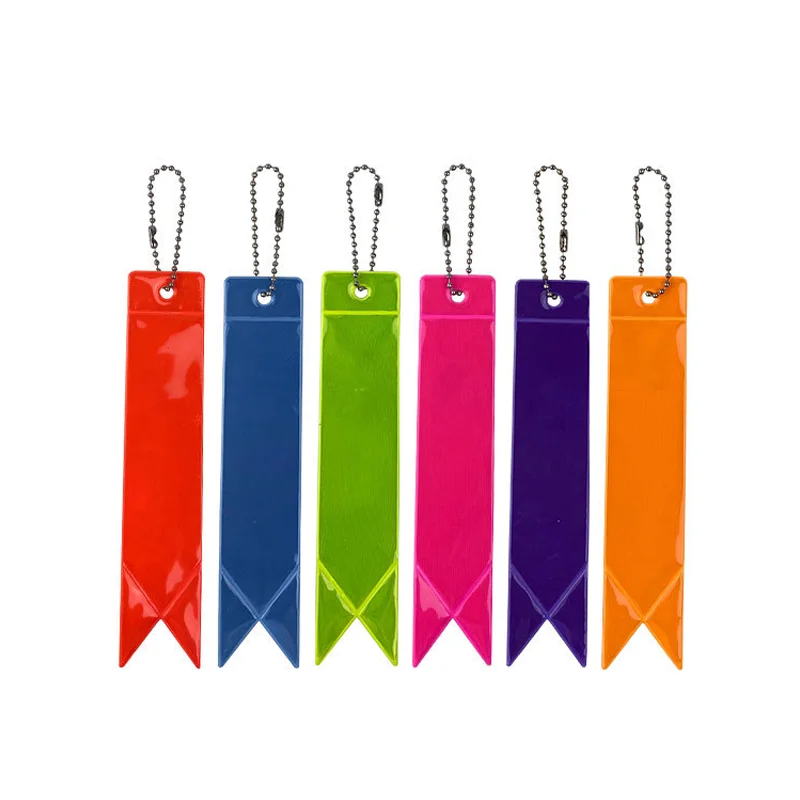 Safe Reflective Keychain For Bag Backpack Pendant Strip Ornaments Reflectors For Things Adults Children Night Safety Accessories