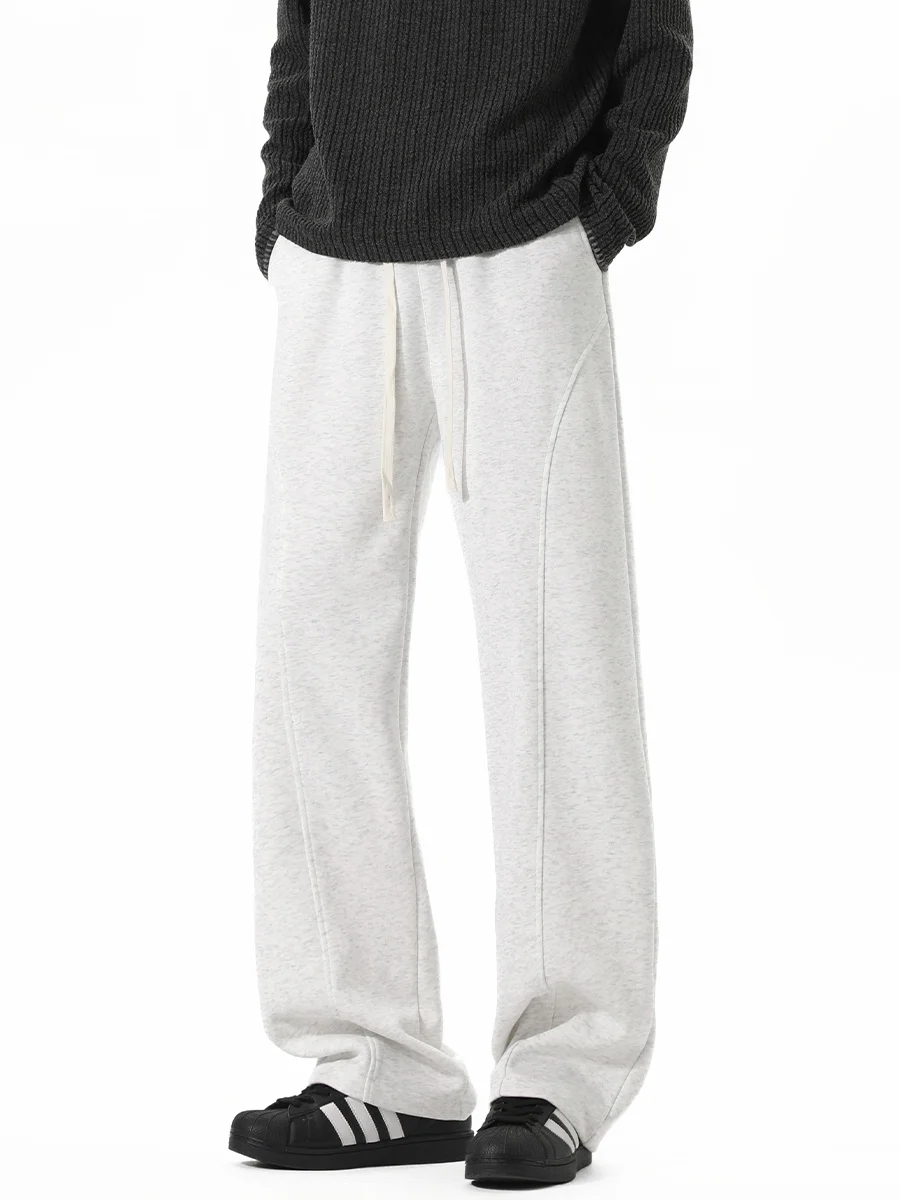 

Мужские широкие брюки в американском ретро-стиле с эффектом пэчворк, плотные, в стиле хип-хоп, струящиеся, спортивные, повседневные, прямого свободного кроя, осенние