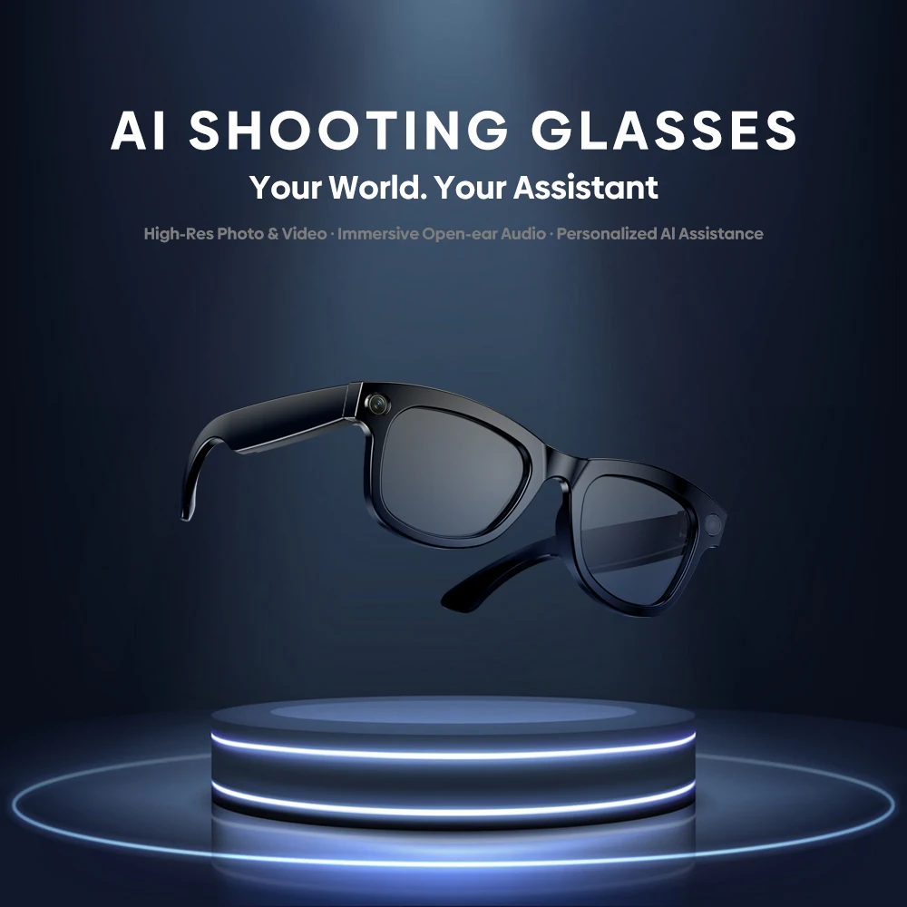 Zeblaze Eyewear AI Shooting Glasses High-Res Photo&Video Open-ear Audio Personalized AI with ChatGPT-4o Wi-Fi 5Ghz 32GB Storage