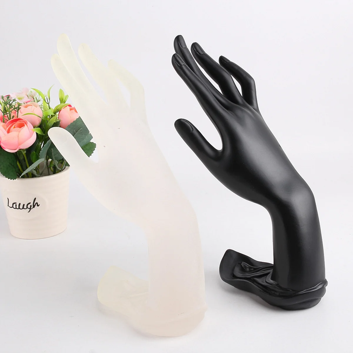 

Mannequin Hand Jewelry Display Stand Ring Bracelet Necklace Holder for Professional Jeweler Personal Collector Nail