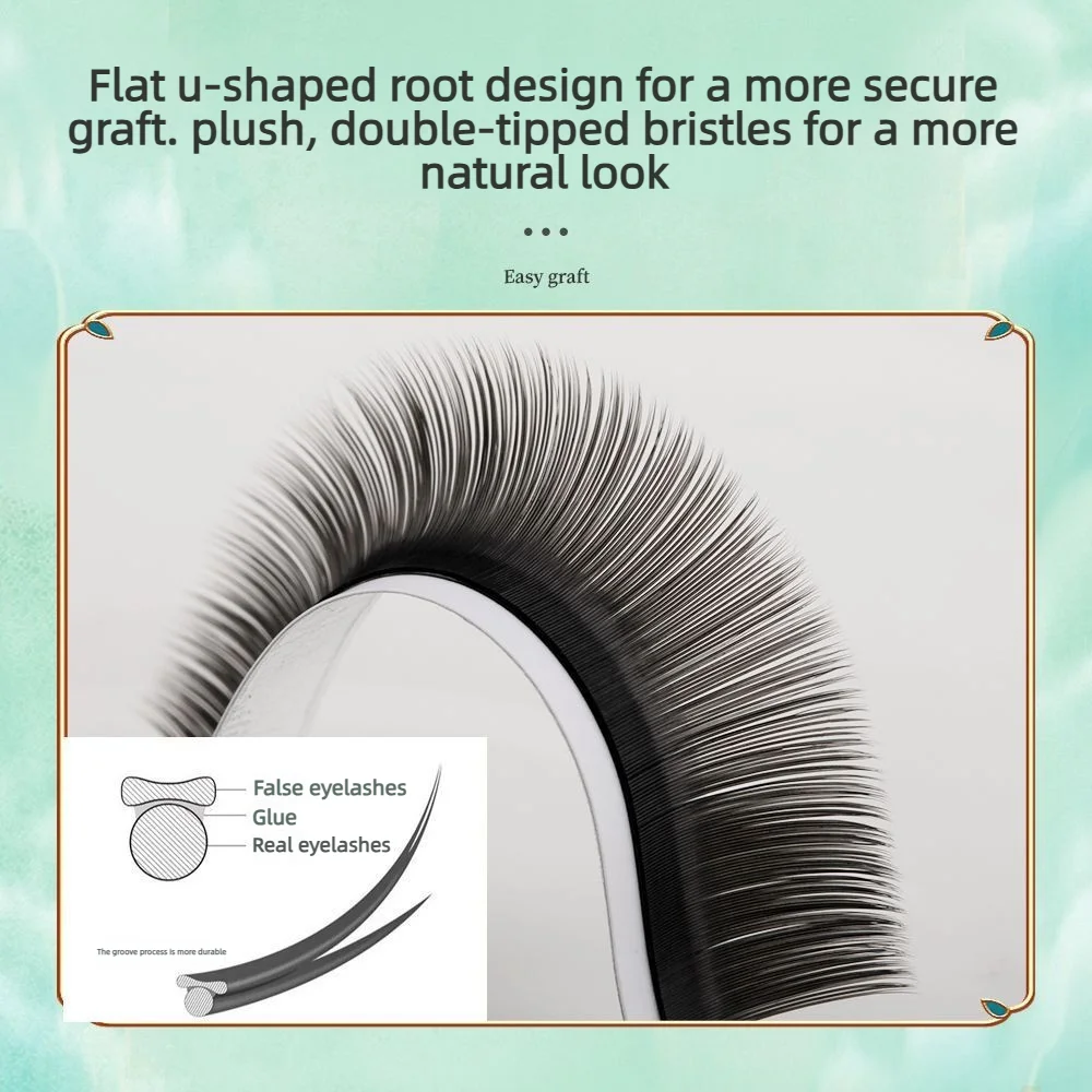 Ultra-fine Tea Gray 0.12mm Flat Lashes B C D Curl Ultra-soft Natural-looking Beginner-friendly Matte Single Lash Extensions