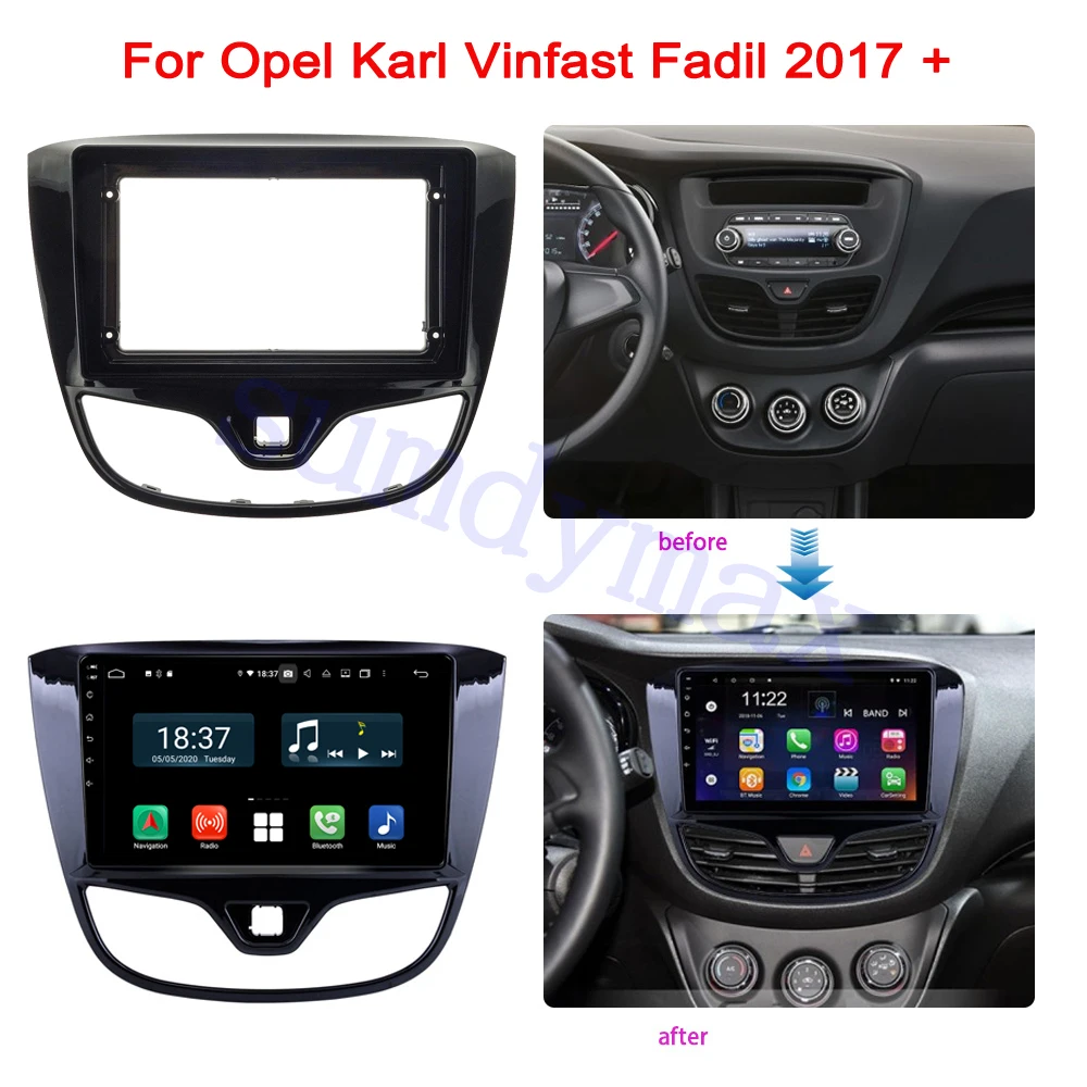 9 inch Car Radio Fascia For Opel Karl Vinfast Fadil 2017-2020 Stereo Frame Plate Adapter Mounting Dash Installation Bezel