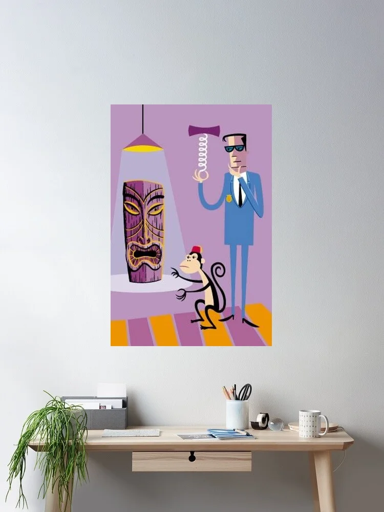 

Josh Agle Shag Fine, Print Art Canvas Poster- For Living Room Decoration - Home Wall Decor Picture