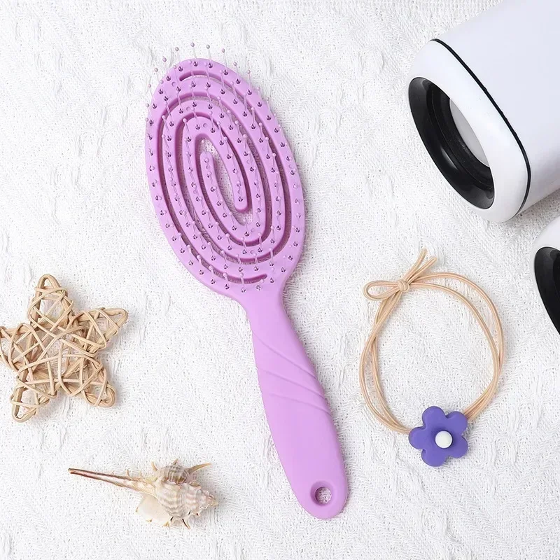 1PC Relaxing Elastic Massage Comb Portable Hair Brush Massage Brush  Brushes Head Combs Scalp Massage Brush Wet And Wavy Bundl