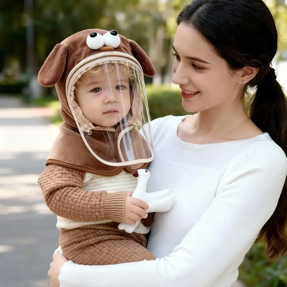 Unisex Cartoon Winter Hat Windproof Adjustable Baby Hat Cold Protection Detachable Face Mask