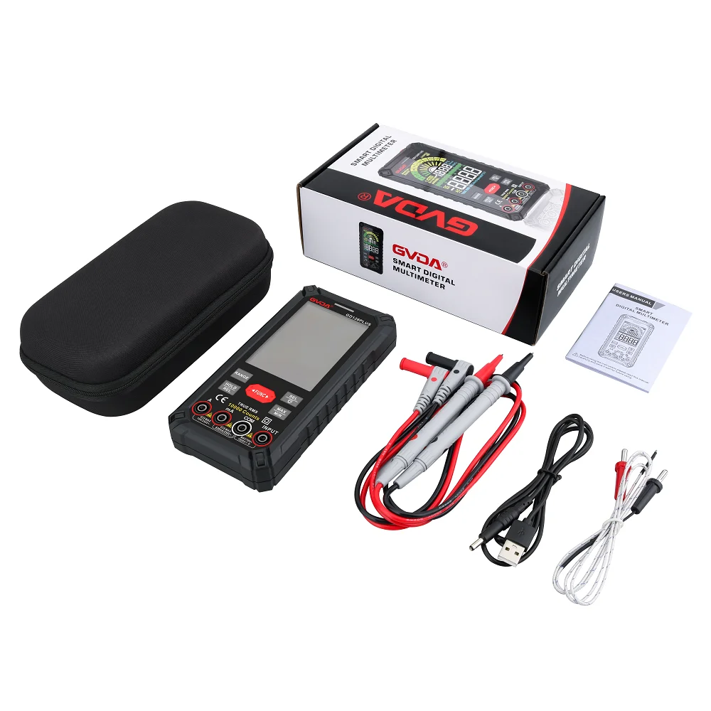 Imagem -06 - Gvda Multímetro Digital Profissional True Rms Capacitância Tester Bateria Recarregável Ohm hz ac dc 1000v 10a Multitester Medidor