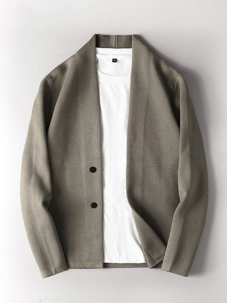 

Busin Casual Knitted Sweater Men's Slim Fit V-Ne Long Sve Outerwear Spring Autumn Season Outer Jaet Comfortable Warmth