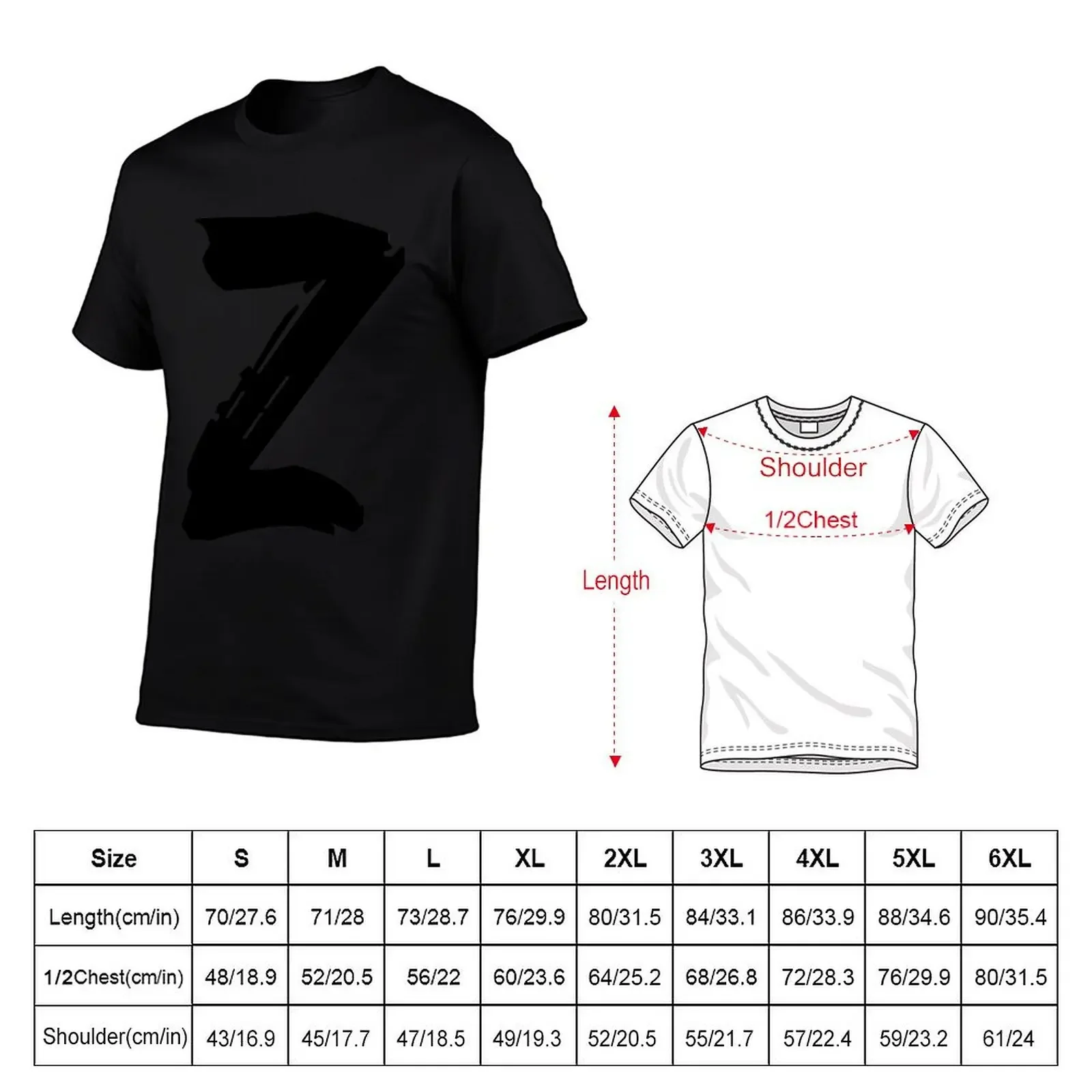 Z BRUSH STYLE CAPITAL LETTER INITIAL T-Shirt plus sizes oversizeds Short sleeve tee sports fans Men's t shirts