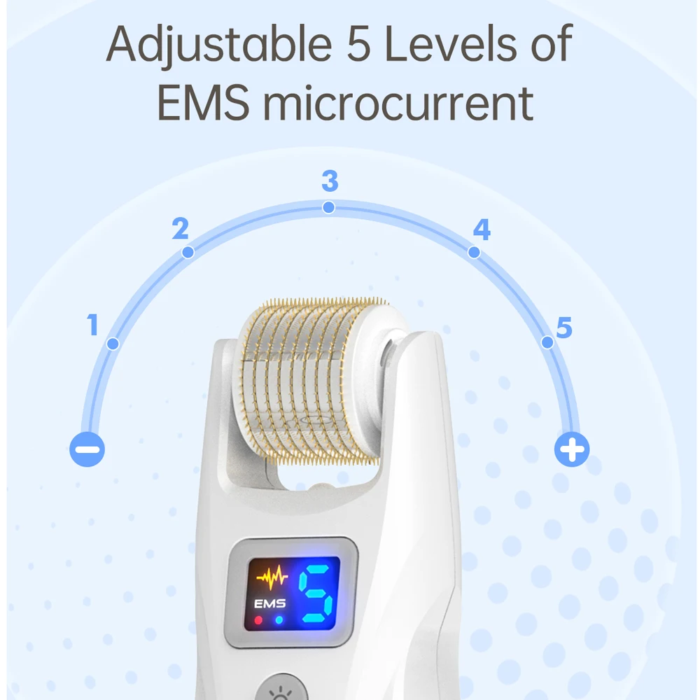 Bio Roller G5 EMS Microneedle Derma Roller For Hair Growth & Skincare