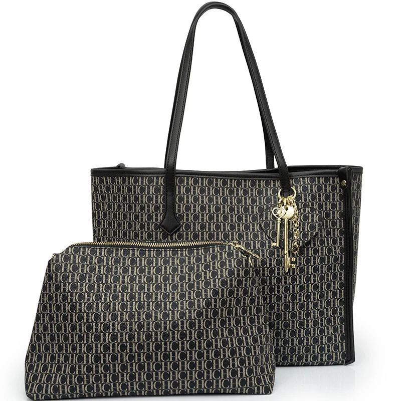 

CH Brand Large Capacity Multifunctional Classic Women's Tote Bag with Key Accessories Pendant 2025 New Women's Shoulder Bag